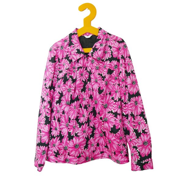 Vintage Y2K Laura Ashley Woman Beaded Daisy Jacket, size 2XL - Picture 1 of 4